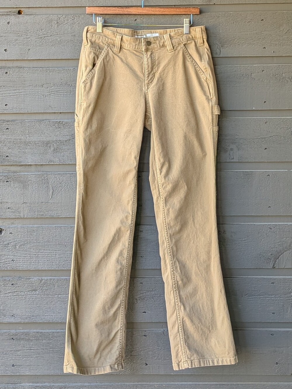 Carhartt Women's Rugged Flex® Loose Fit Canvas Work Pant Khaki Size 6 Regular